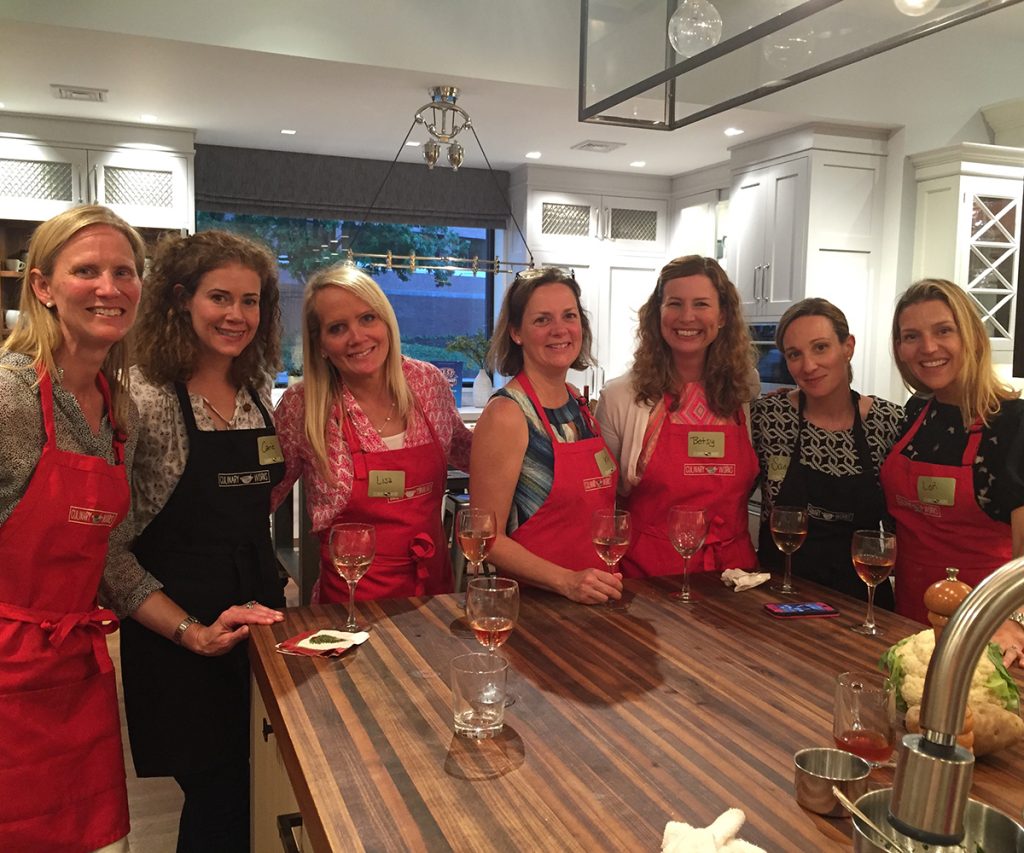 cooking class, mom's night out, cooking class girls night